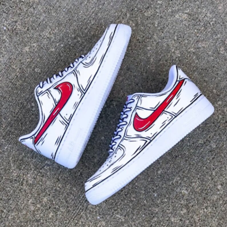 custom swoosh af1