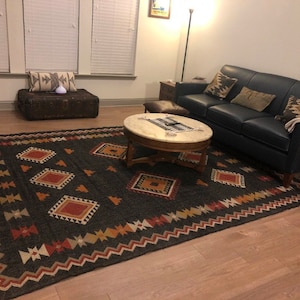Wool Jute Kilim Rug, indian rug, Traditional Jute Rug, Bohemian Jute Rug, Moroccan Area Rug, Boho  Rug, Indian Rug