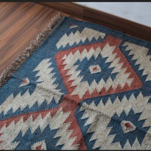 5x8,4x6 Wool Jute Rug,Turkish Kilim Rug,Natural Jute Rug,Indian Kilim Rug,Boho Jute Rug,Oushak Rug,Bohemian Rug,Moroccan Jute Rug,navajo rug