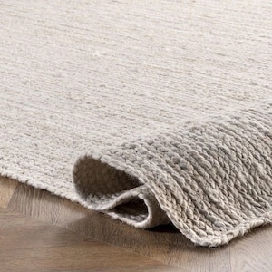 Off White Handwoven rug, Jute Area Rug, Eco Friendly Rug, Solid Rugs, Custom Size Jute Rug,  Living Room Rug, White Jute Rugs, Square Rug