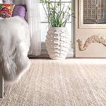 Earth - Indoor / Outdoor Area Rug - Jute / White