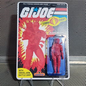GI Joe Custom Black Major Storm Shadow - Prototype Red Carded Action Figure