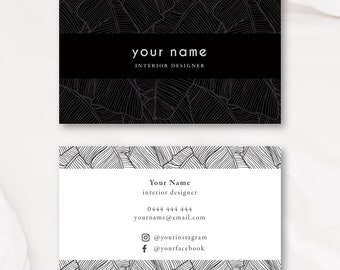 Premade Business Card, Custom business card, Interior Designer Business cards
