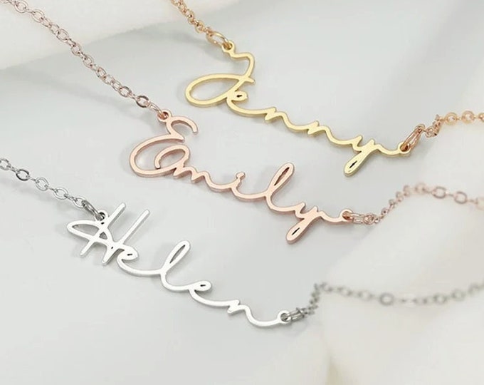 Minimalist Name Necklace, Personalized Name Necklace, Handmade Jewelry, Custom Name Necklace, Valentine's Day Gift for Her, Birthday Gift