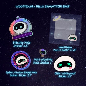 BTS Jin Wootteo Premium Papelaria e Adesivos Holográficos - O Astronauta - Linha Wootteoluv