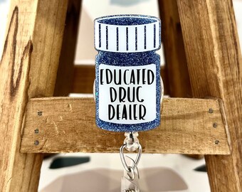 Pill Bottle Badge Reel/ Pharmacist/ Badge Reel