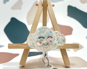 Fluffy Cloud Abzeichen Reel / Abzeichen Reel / Wolke / Krankenschwester Geschenk