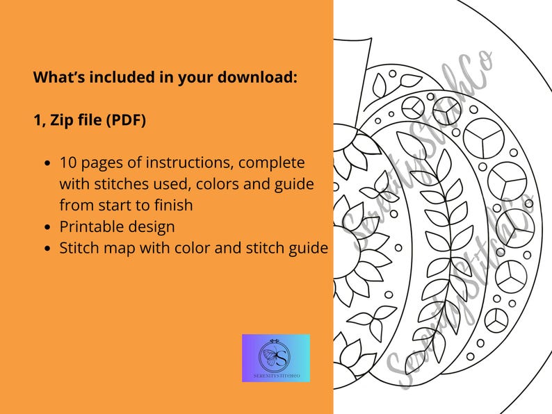 Pumpkin Hand Embroidery Pattern PDF - Beginner Friendly Fall Hoop Art ...