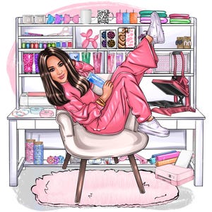 Business Logo Portrait, Avatar, Cricut Crafter Logo, Cartoon Logo, Custom Portrait, Cartoon Logo Business, Boutique Logo, Shirt Logo