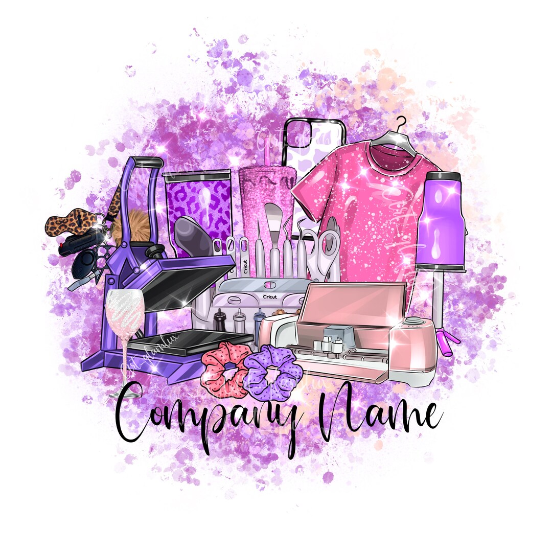 Cricut Crafter Logo, Business Logo Portrait, Tumbler Logo Design