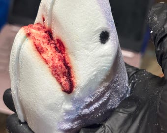 Unscented Shark Bath Bomb Surprise Inside, Handmade Shark Bath Bomb, Shark Bath Bomb, Natural Ingredients Bath Bombs, Bath Bombs for kids