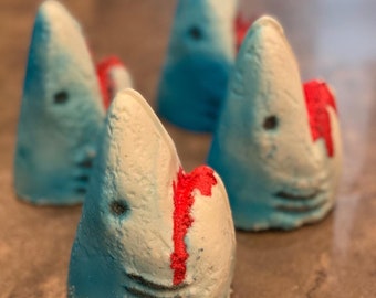 Shark Bath Bomb with Flexi Toy Inside, Shark Bath Bomb,Shark Fizzy, Shark Attack, Bath Bomb with Toys, Fun Bath Bomb, Handmade Bath Bomb