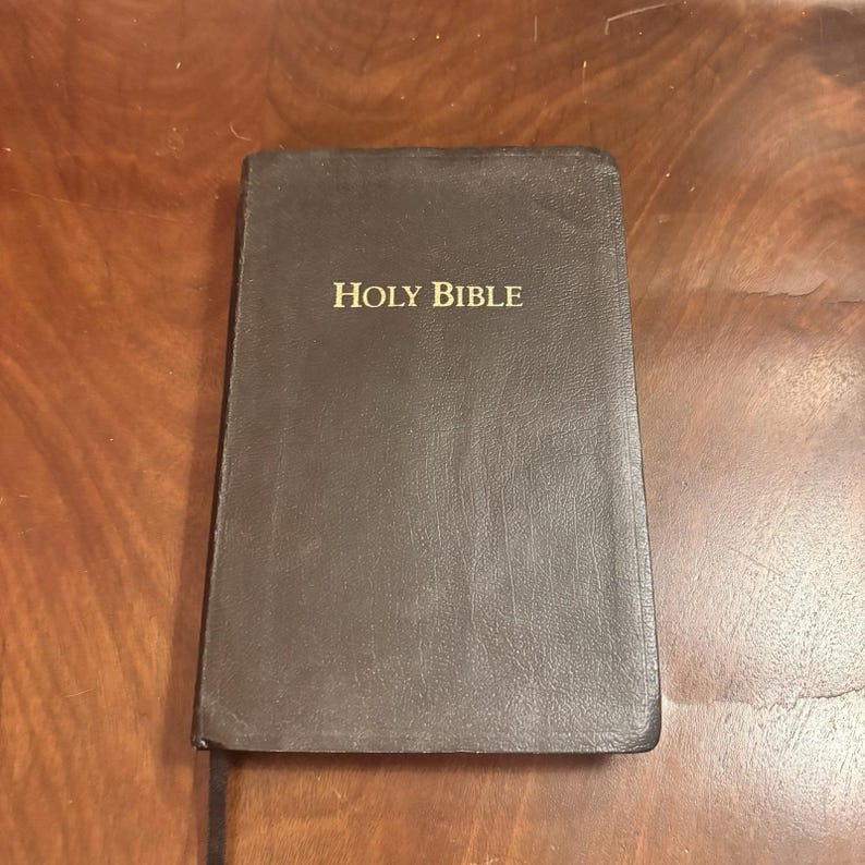 Holy Bible KJV UltraThin Reference Concordance Black Bonded Leather Holman 1999 image 1
