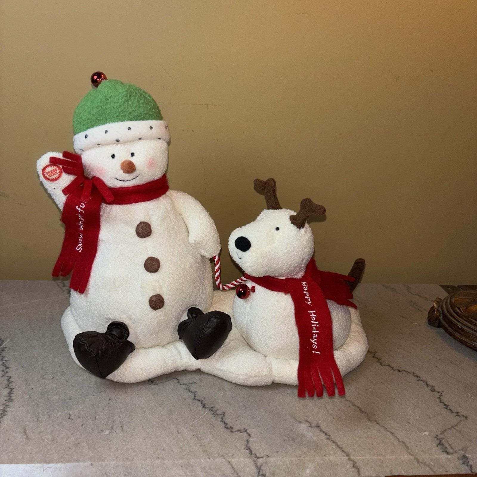 Hallmark Jingle Pals Snowman Dog Animated Musical Singing Plush