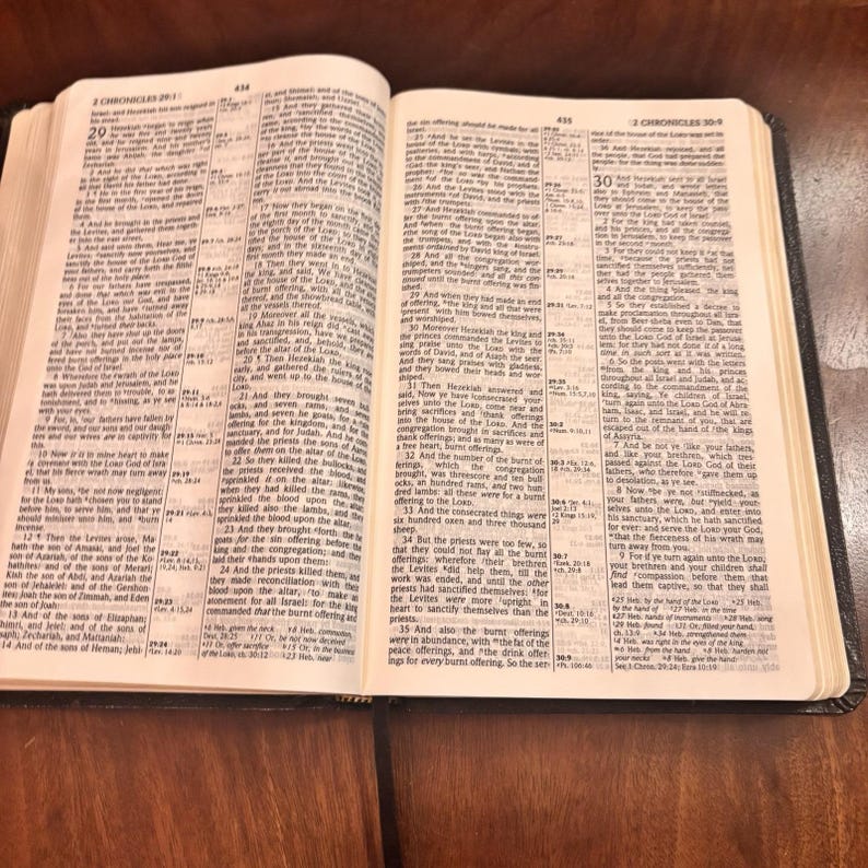 Holy Bible KJV UltraThin Reference Concordance Black Bonded Leather Holman 1999 image 11