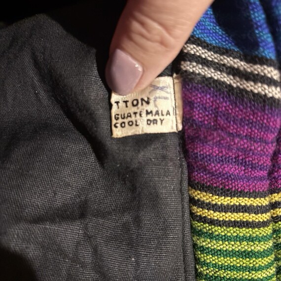 Vintage Guatemalan Patchwork Jacket Large Colorfu… - image 5
