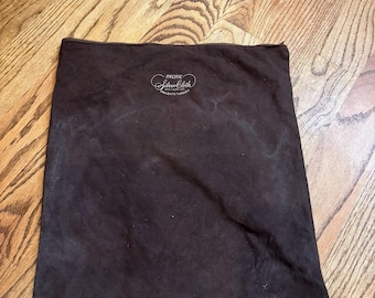 Vintage Pacific-zilverdoek aanslagbestendige opbergtas met ritssluiting bruin 15,5 x 14,5 inch