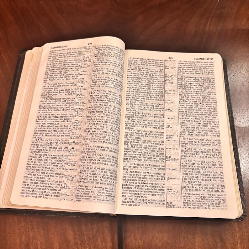 Holy Bible KJV UltraThin Reference Concordance Black Bonded Leather Holman 1999 image 10