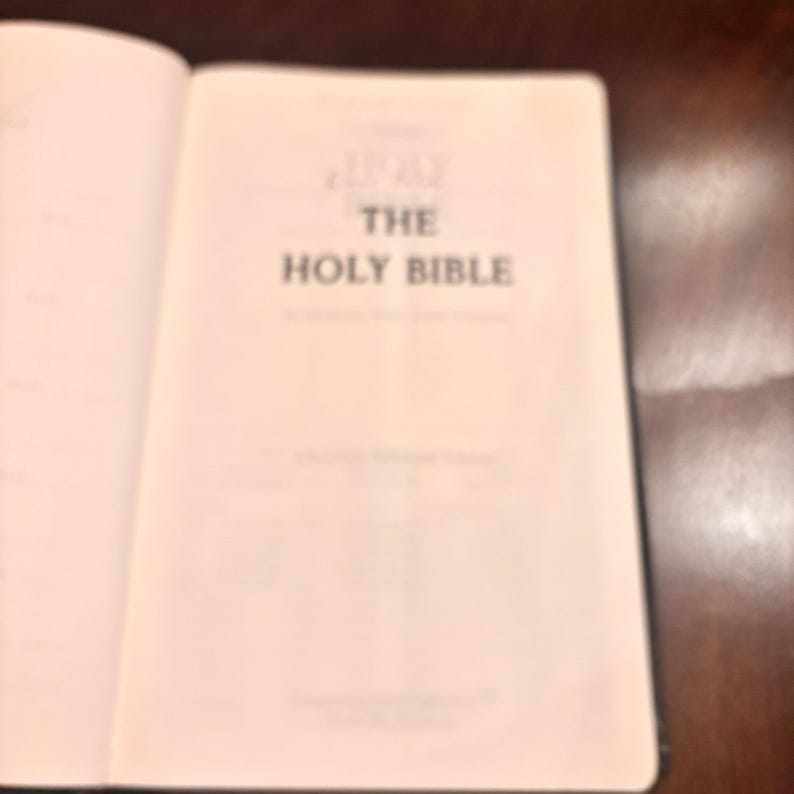 Holy Bible KJV UltraThin Reference Concordance Black Bonded Leather Holman 1999 image 6