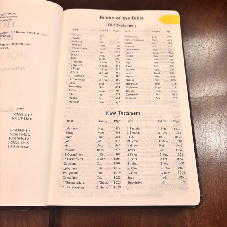 Holy Bible KJV UltraThin Reference Concordance Black Bonded Leather Holman 1999 image 9