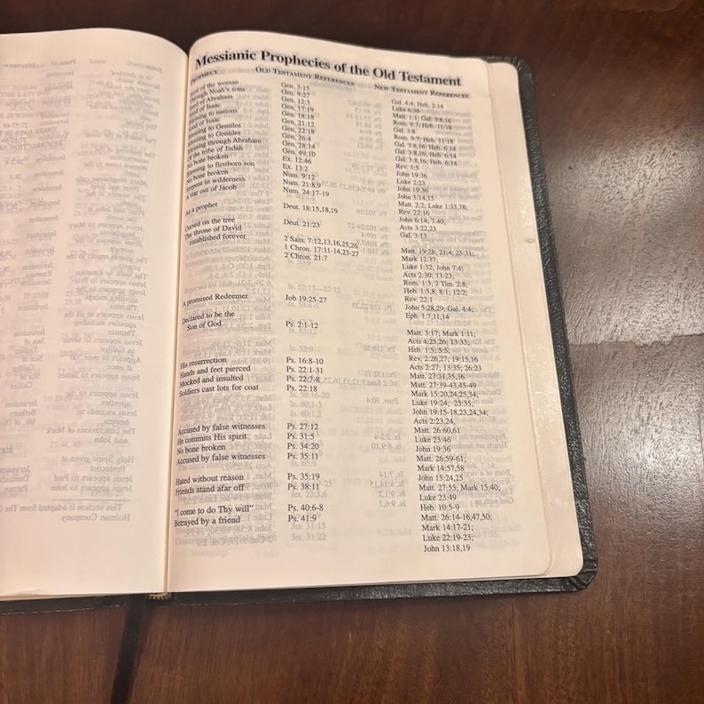 Holy Bible KJV UltraThin Reference Concordance Black Bonded Leather Holman 1999 image 13