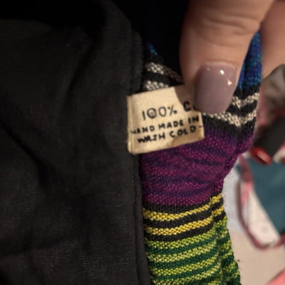 Vintage Guatemalan Patchwork Jacket Large Colorfu… - image 6