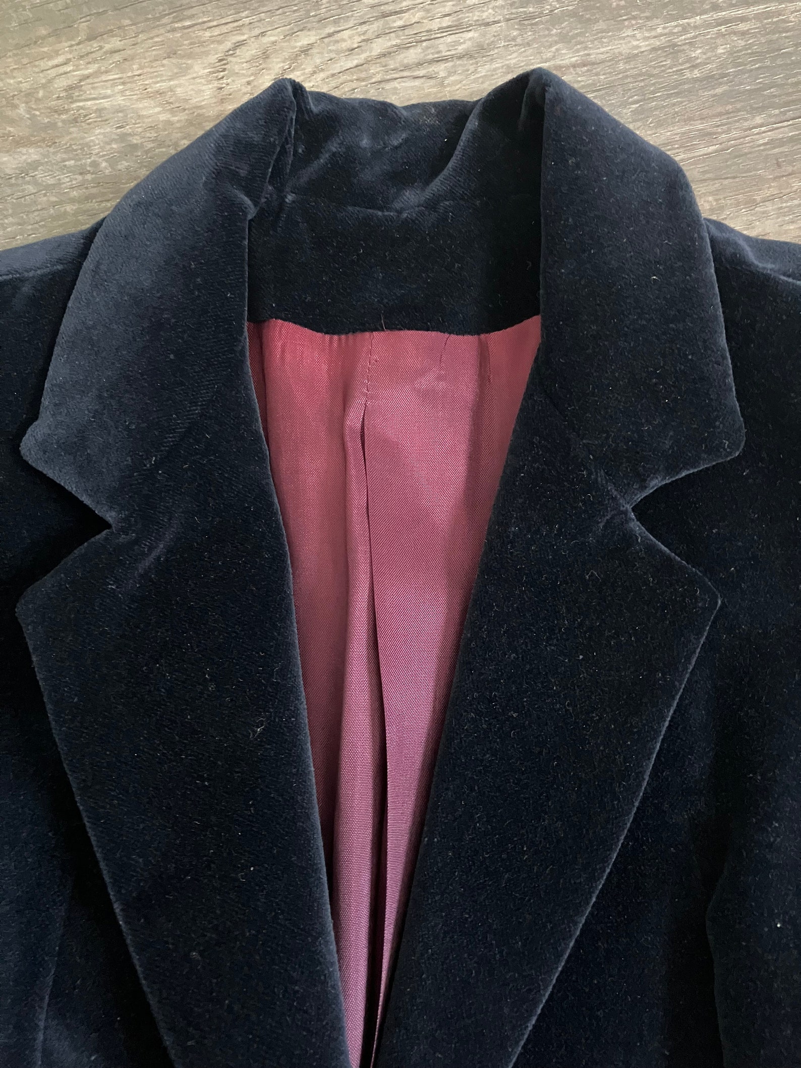 Vintage velvet blazer- Ice Blue