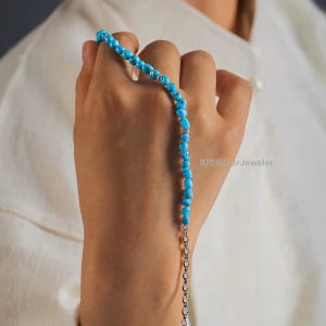Natural Turquoise Bracelet 925 Sterling Silver Bracelet, Stacking Bracelet