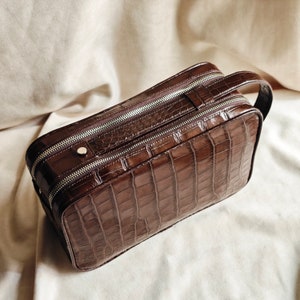 Leather Clutch Golf Alligator , men's Clutch, high-class handmade Clutch, modern bags image 7