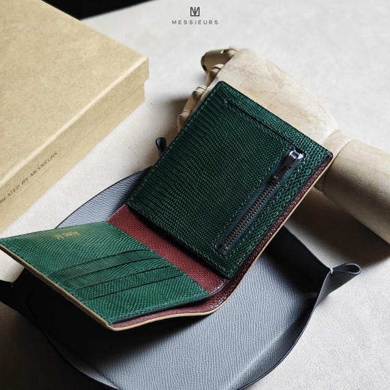 Cartera de piel de cocodrilo personalizada: Cartera plegable