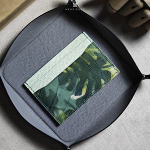 Cartera con tarjetero de cocodrilo personalizada, cartera para mujer/hombre, regalos de cumpleaños, regalo para ella/él, regalo de novia