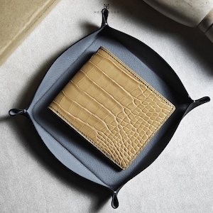 Cartera personalizada de cocodrilo, cartera grabada, cartera de cuero, regalo para novio, regalo para él, regalos de San Valentín, regalos de Navidad.