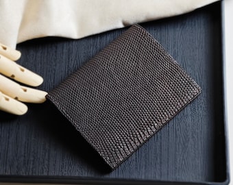Brown Leather Bifold Wallet – Lizard Alligator Style