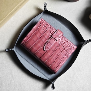 Cartera de piel de cocodrilo personalizada para mujer, cartera grabada, cartera de piel, regalo para ella, regalo para novia, regalos para el día de la madre