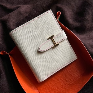 Regalos para el día de la madre Cartera plegable de piel de lagarto, regalo para ella, regalo para novia, regalo para el día de la mujer, regalos de cumpleaños