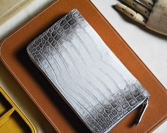 Alligator Leather Himalaya Zip Wallet:  mothers day gift , gift for her