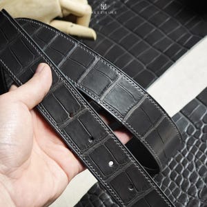 Men&#39;s Alligator leather belt, Handmade leather belt, Classic belt for men, personalized belt for men / gift for men / Birthday gifts