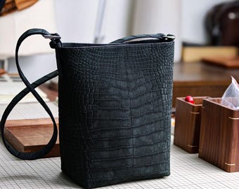 Personalized  Alligator  Leather Bag : Women's Bag leather Alligator Nubuck