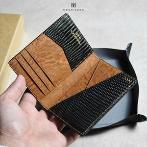 Porte-cartes personnalisé Lézard, portefeuille gravé, portefeuille en cuir, cadeau petite amie pour femme, cadeau pour elle, cadeau pour mère