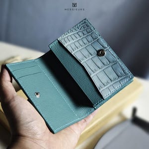 Gepersonaliseerde alligatorleren kaarthouder portemonnee/cadeaus voor haar/cadeaus voor vrouwen/verjaardagscadeaus voor mannen/vrouwen