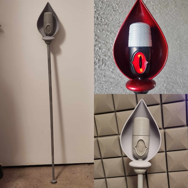 Alastor The Radio Demon Cosplay Cane Staff - Hazbin Hotel [Kit en résine non fini]