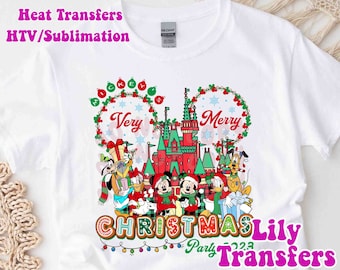 Christmas Disney Trip Image Transfers, Christmas Iron on Heat Transfers, Christmas Sublimation Transfers, Mickey iron On Print
