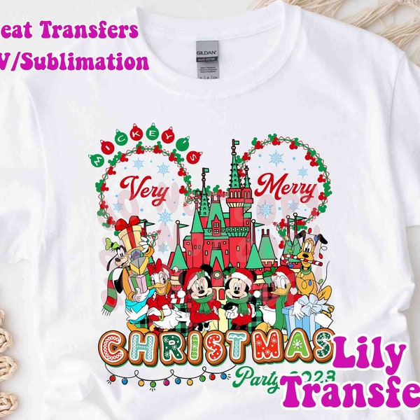 Christmas Disney Trip Image Transfers, Christmas Iron on Heat Transfers, Christmas Sublimation Transfers, Mickey iron On Print