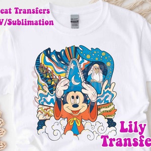 Mickey Magical Image Transfers, Disney Iron on Heat Transfers, Disney Sublimation Transfers, Mickey Iron On