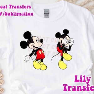 Mickey Image Transfers, Mickey and Friends Iron on Heat Transfers, Mickey and Friends Sublimation Transfers,