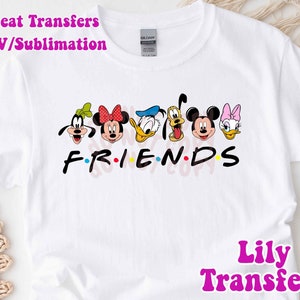 Mickey and Friends Image Transfer, Family Vacation Iron on Heat Transfers, Family Vacation Sublimation Transfers, Mickey and Friends HTV