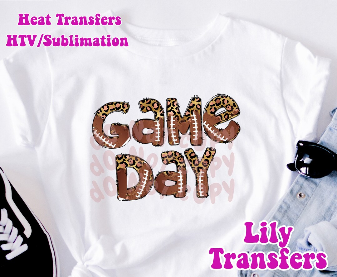 Football Game Day Image Transfers Football Game Day Iron on Etsy
