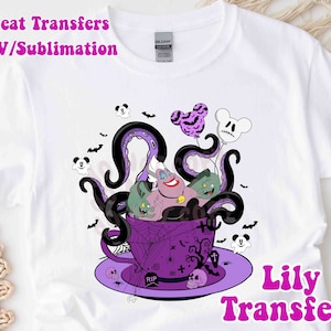Disney Villain Image Transfers, Halloween Villain Iron on Heat Transfers, Halloween Sublimation Transfers, Disney Villains Iron On