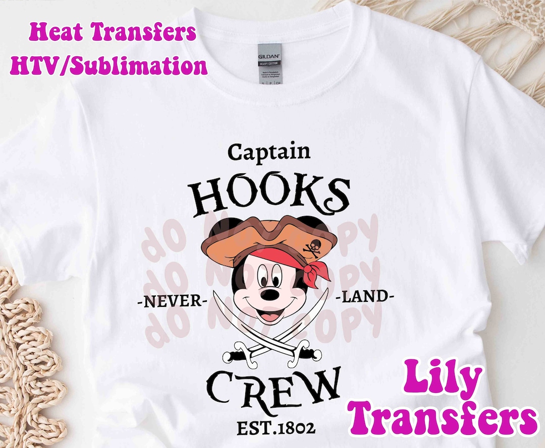 Disney Pirates Image Transfers, Disney Iron on Heat Transfers, Disney Sublimation Transfers