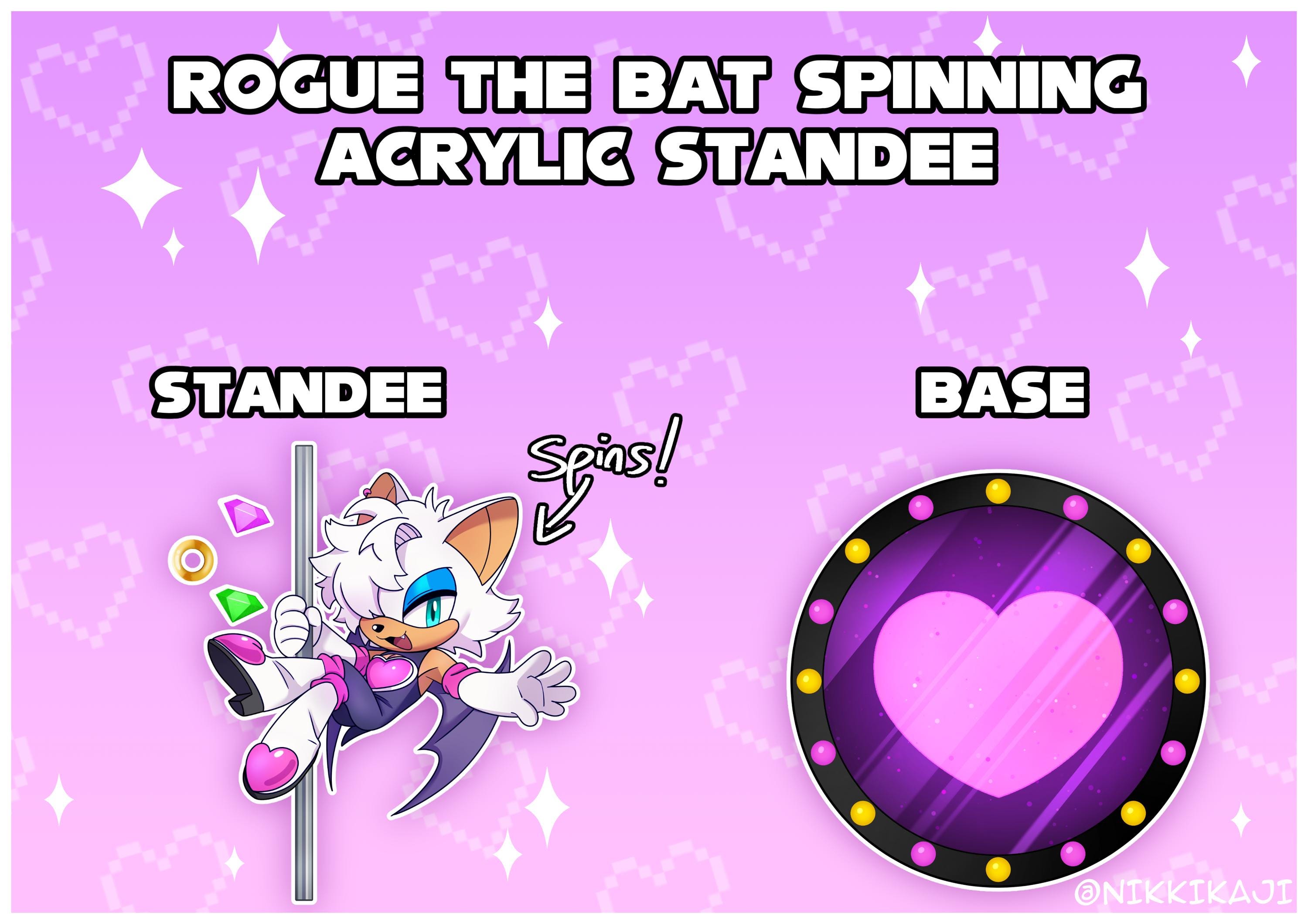 Rogue the Bat Spinning Acrylic Standee (PRE-ORDER Until July 10, 2025)